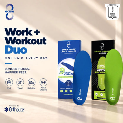 8ease Work + Workout Duo — Relief for the Desk Day, Cushioning for the Gym