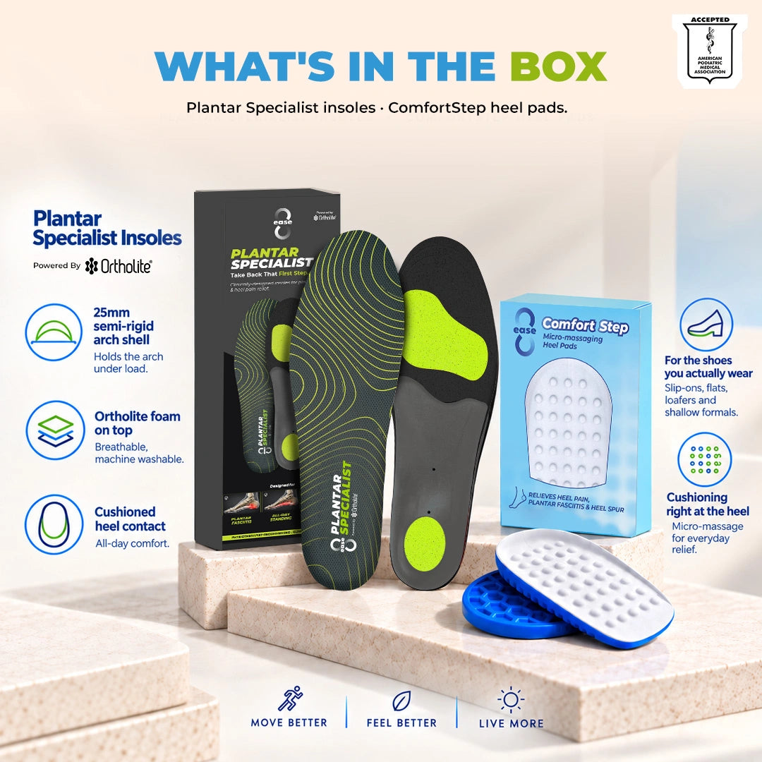 8ease Plantar Recovery Kit — For Heel Pain That Arrives With Stillness