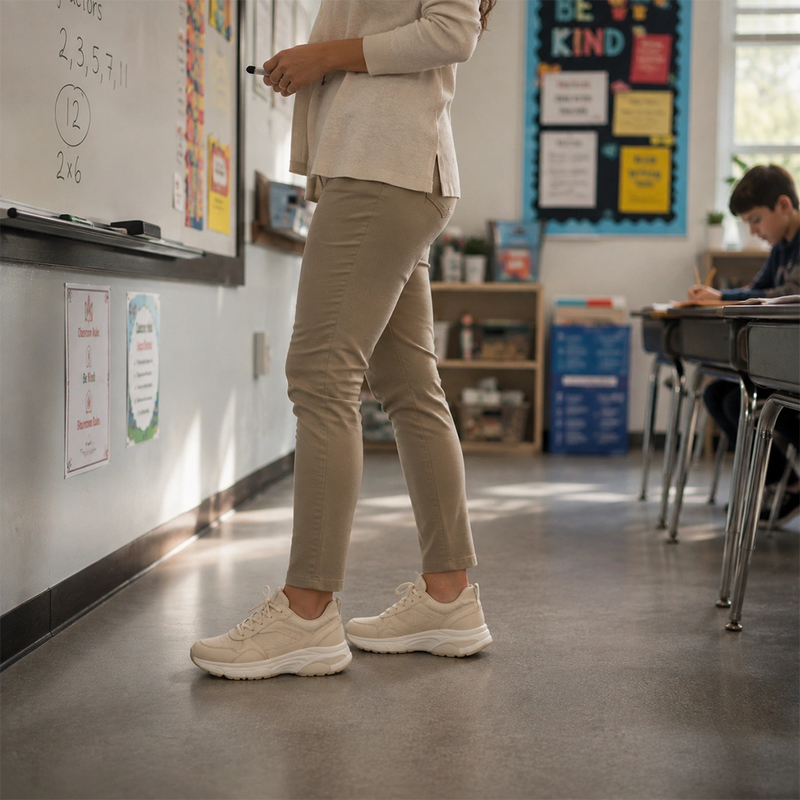 All-day standing shifts — teaching, healthcare, retail
