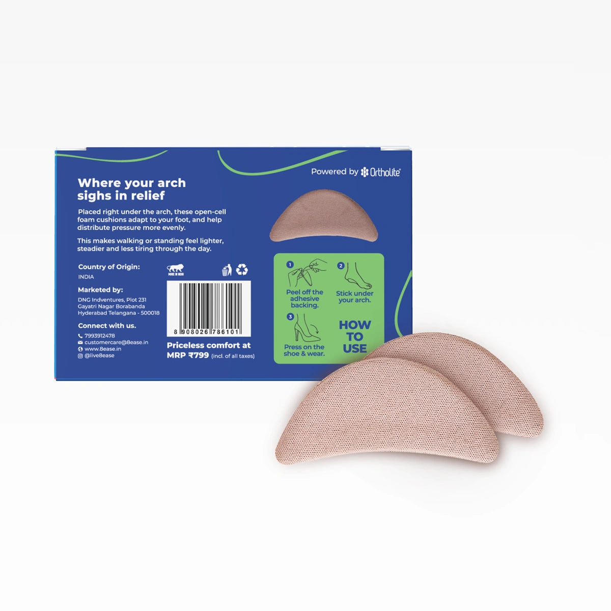 8ease Belle ArchEase Cushions for Women