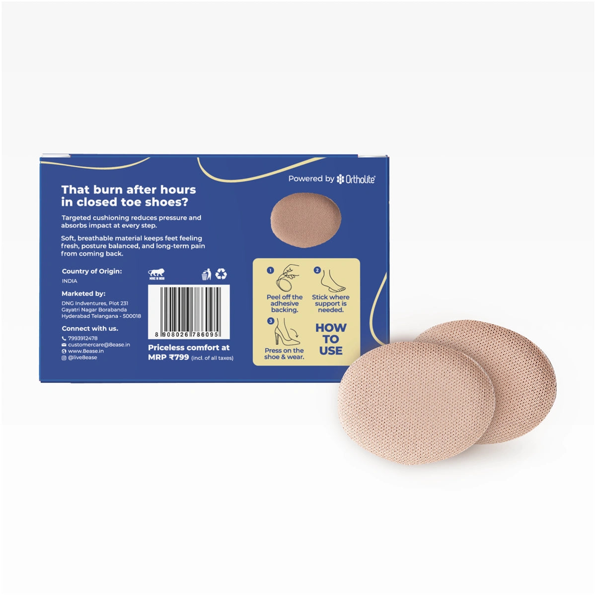 8ease Belle Forefoot Comfort Pads for Women